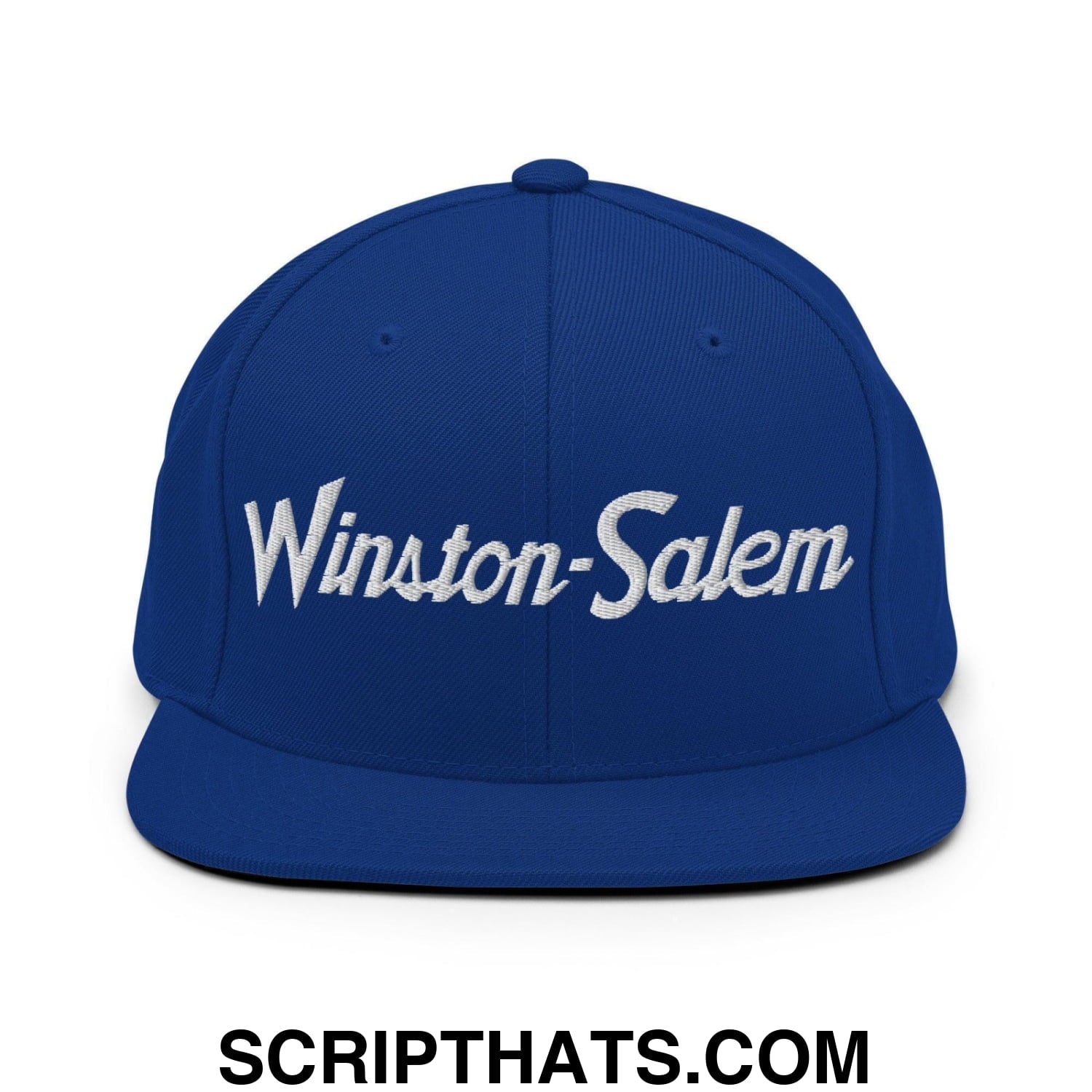 Winston-Salem Script Snapback Hat Royal Blue