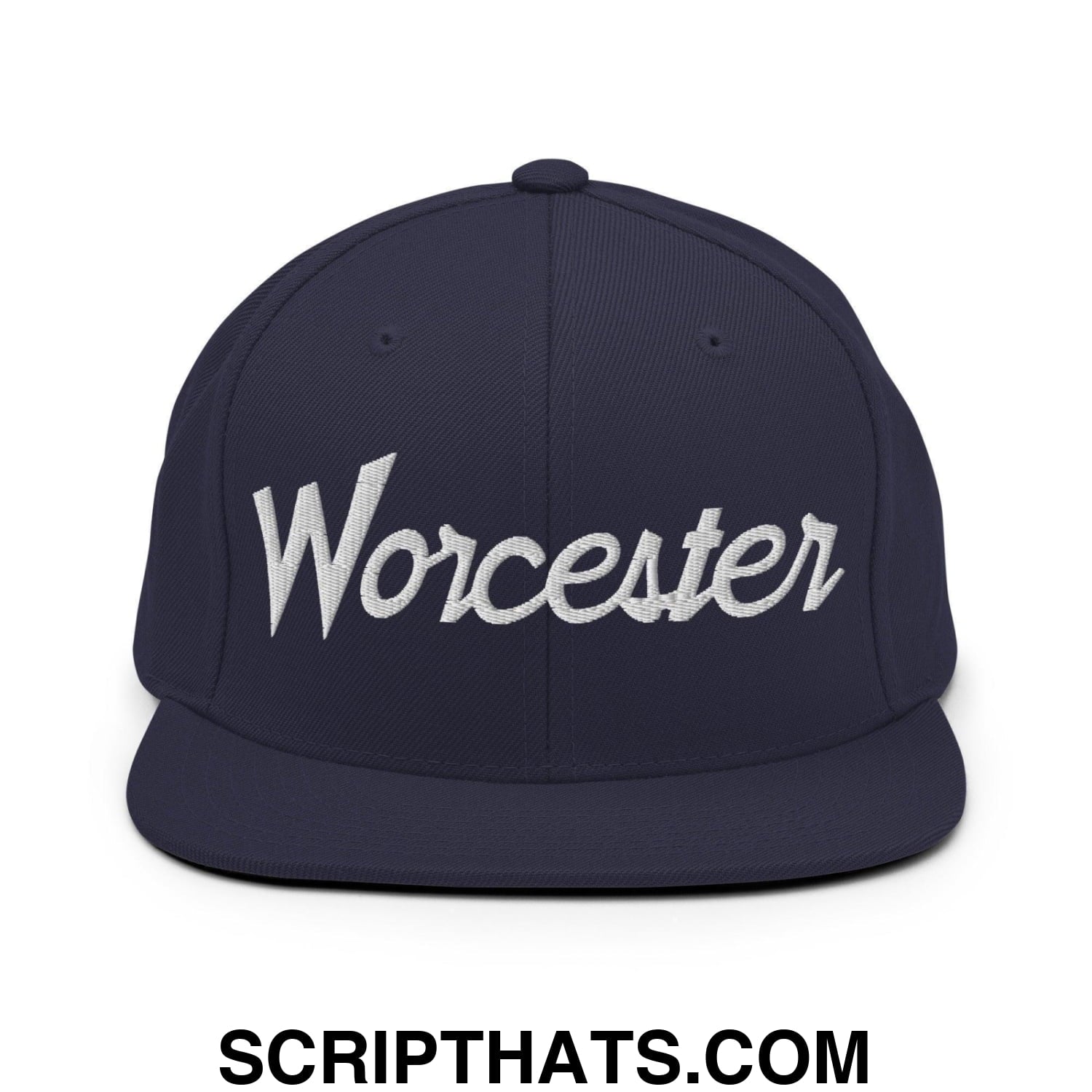 Worcester Script Snapback Hat Navy