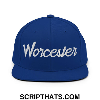 Worcester Script Snapback Hat Royal Blue