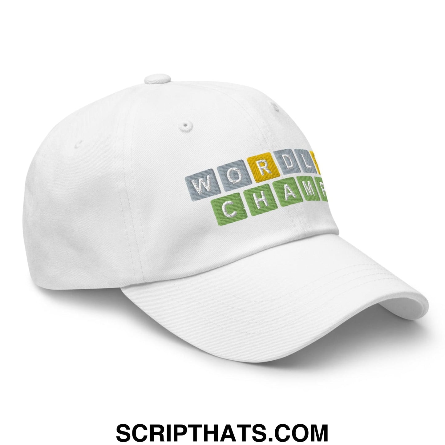 Wordle Champ Dad Hat White