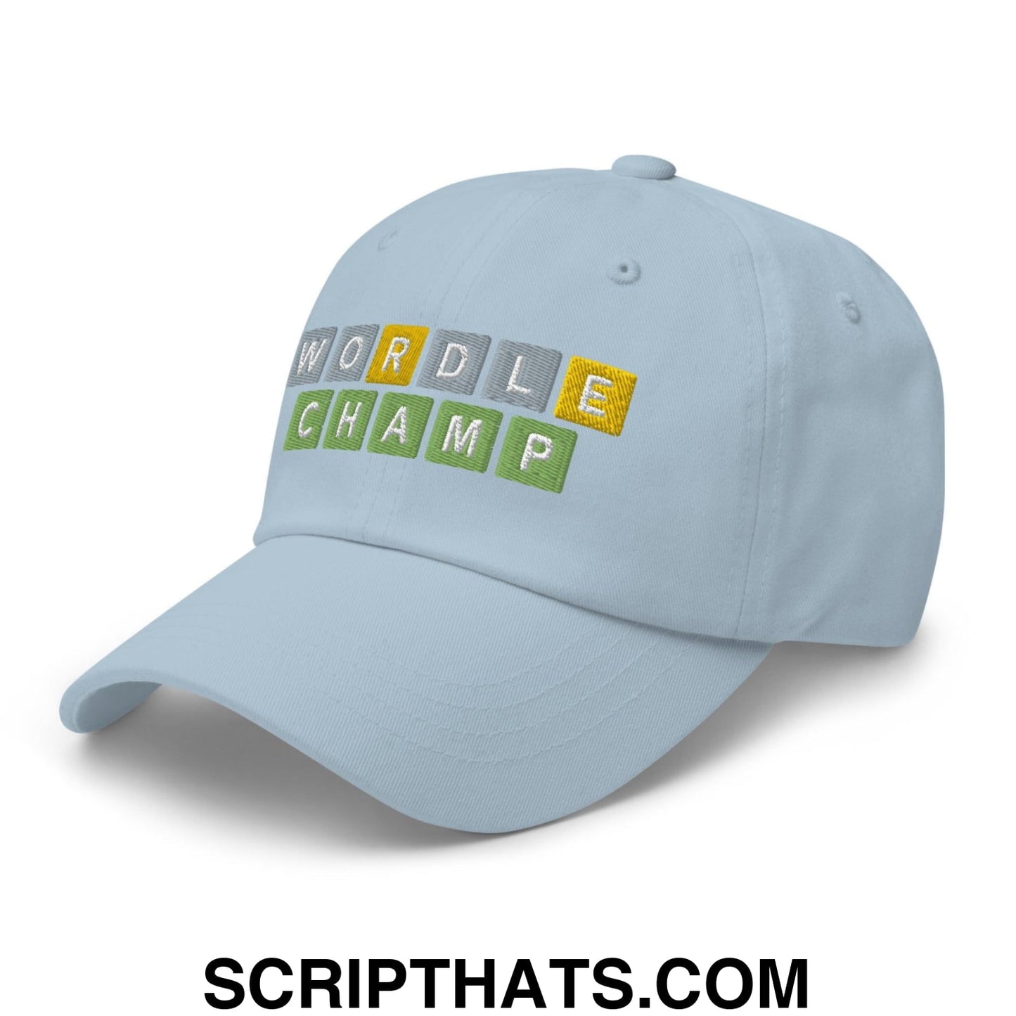Wordle Champ Dad Hat Light Blue