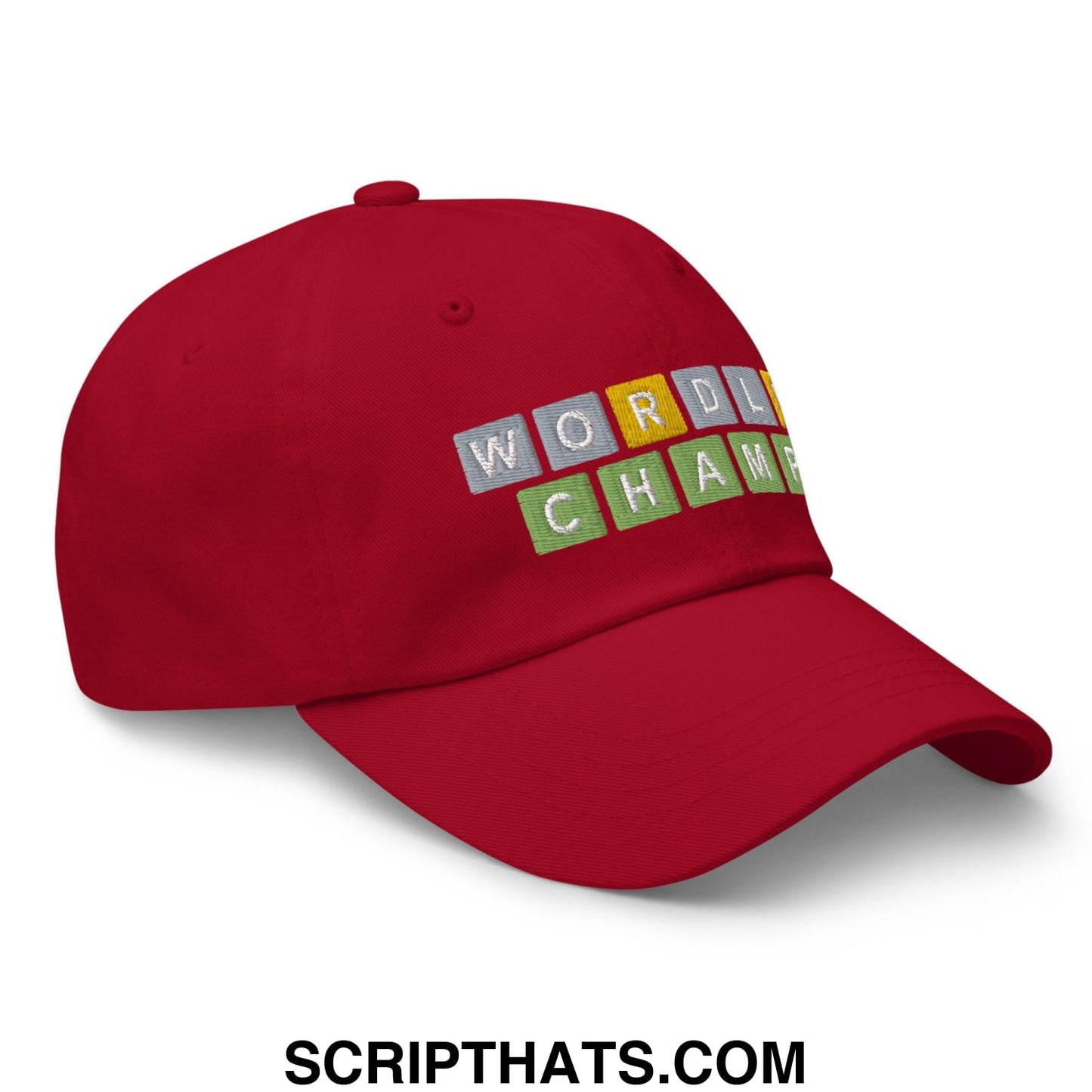 Wordle Champ Dad Hat Cranberry