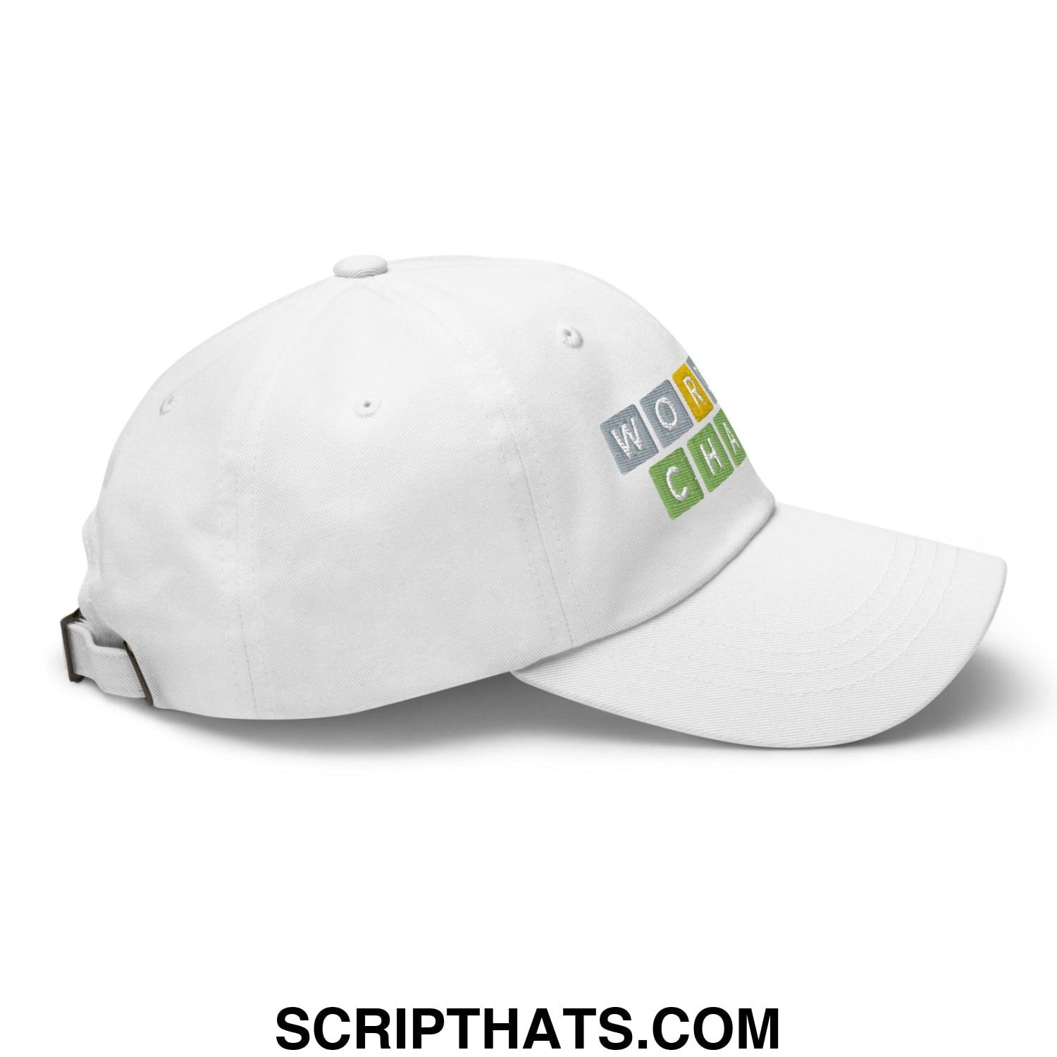 Wordle Champ Dad Hat White