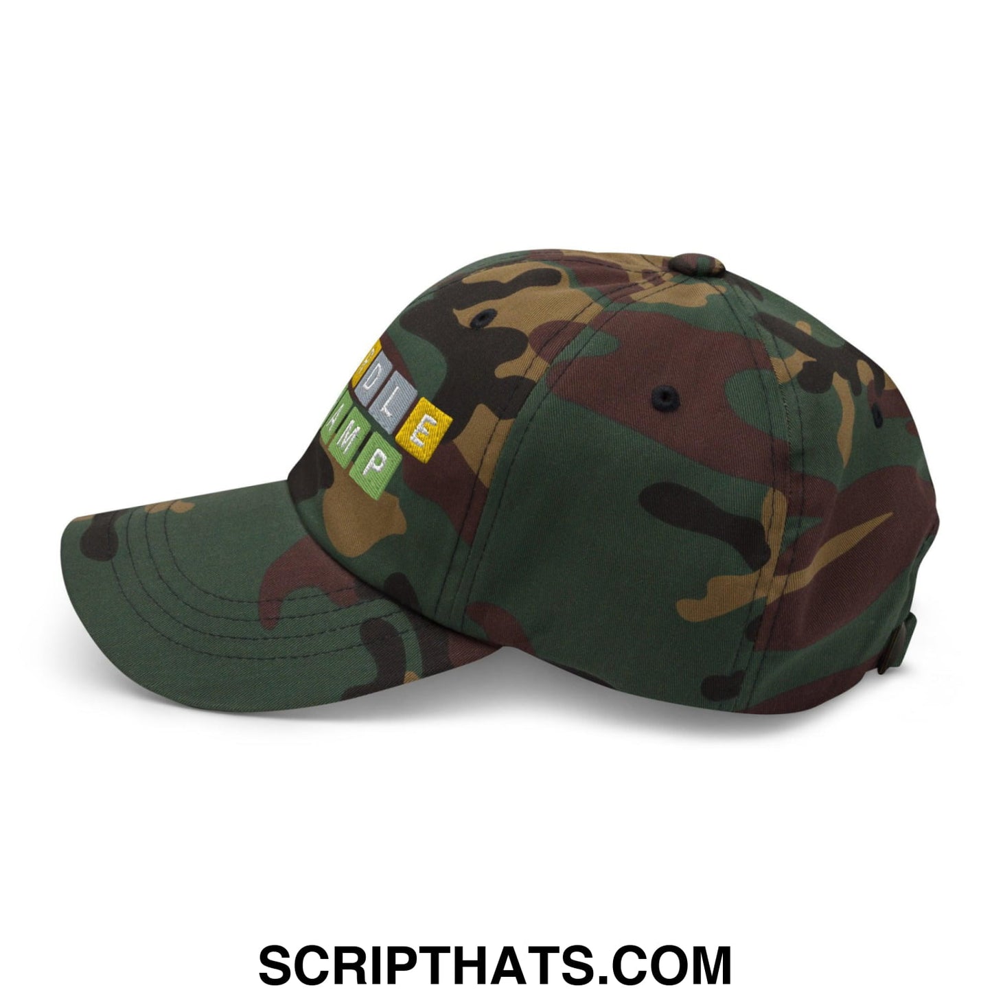 Wordle Champ Dad Hat Green Camo