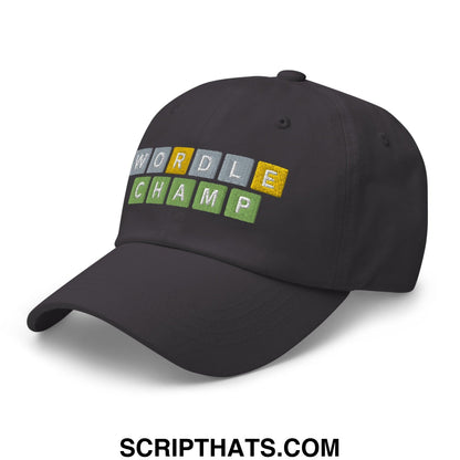 Wordle Champ Dad Hat Dark Grey