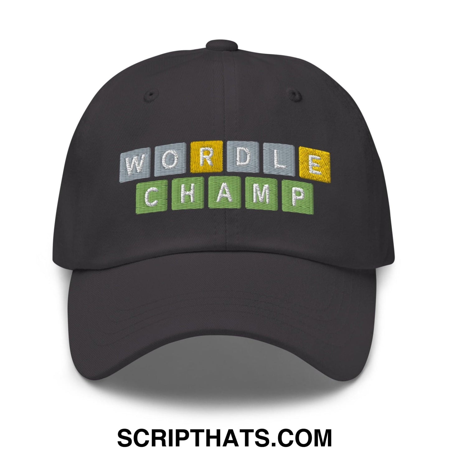 Wordle Champ Dad Hat Dark Grey