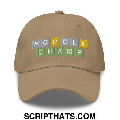 Wordle Champ Dad Hat Khaki