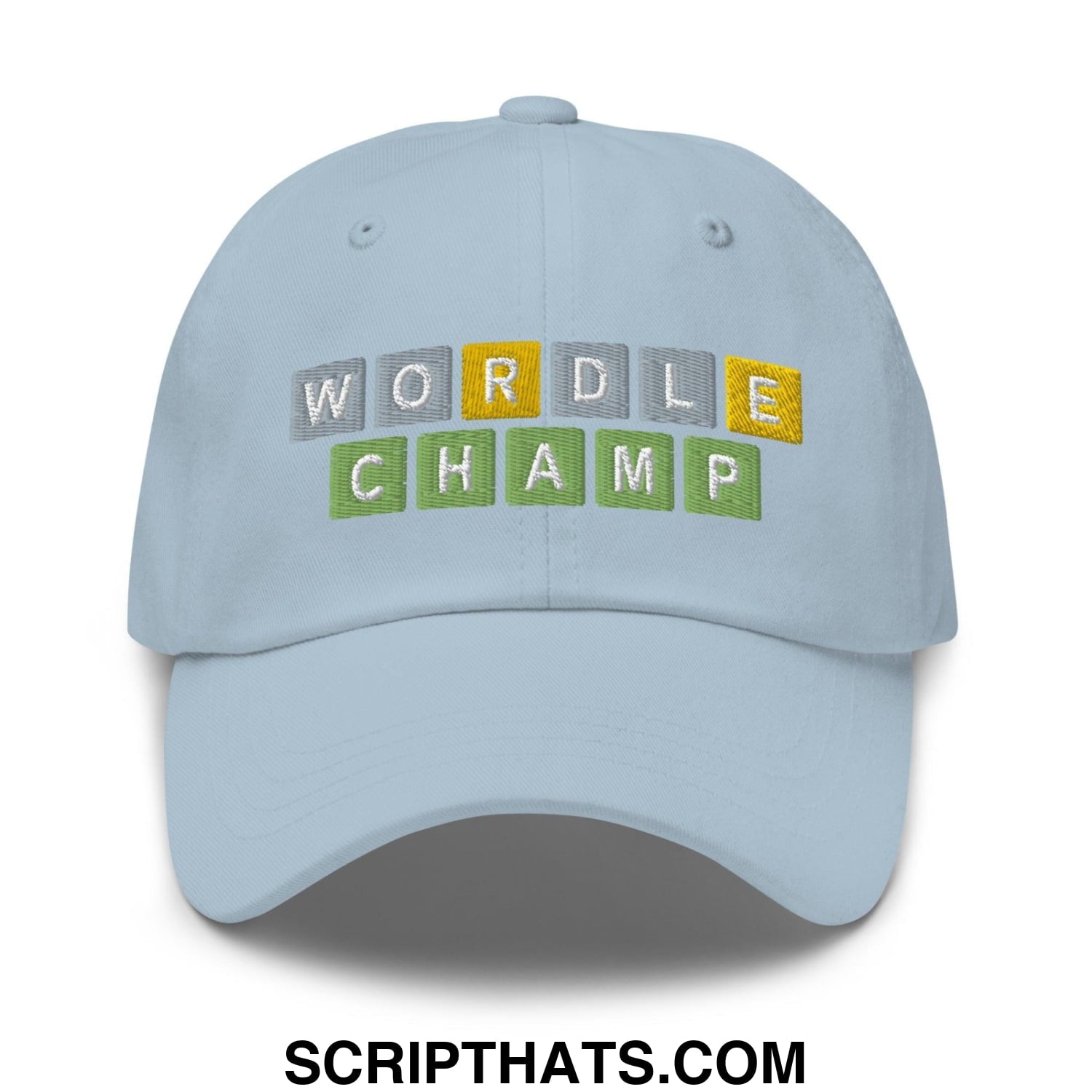 Wordle Champ Dad Hat Light Blue