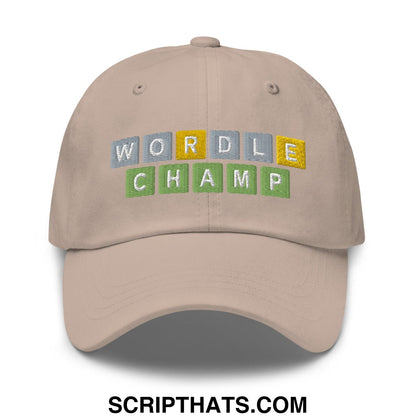 Wordle Champ Dad Hat Stone