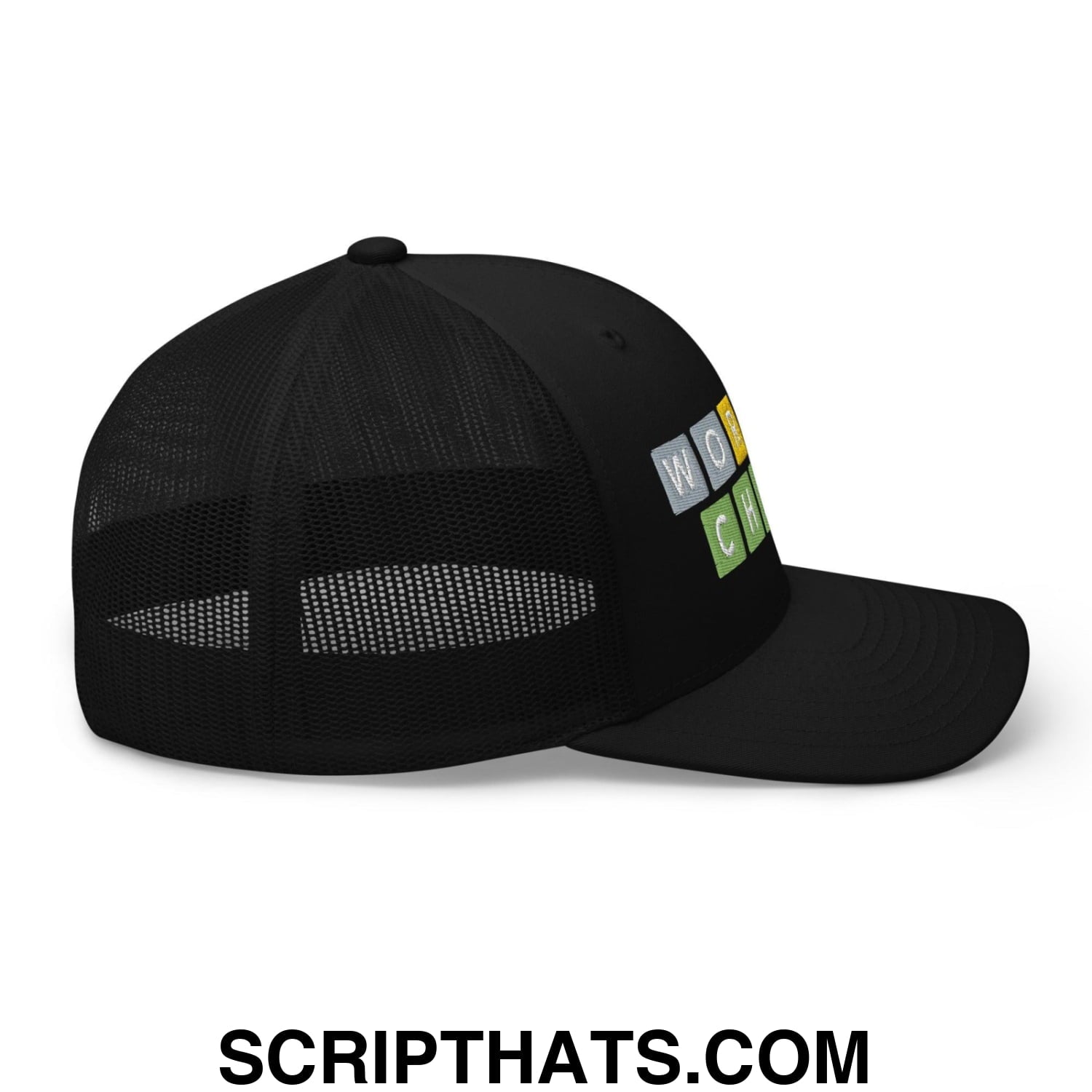Wordle Champ Retro Trucker Hat Black