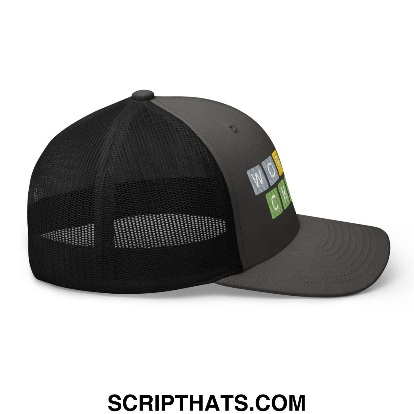 Wordle Champ Retro Trucker Hat Charcoal Black