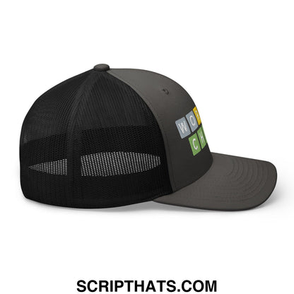 Wordle Champ Retro Trucker Hat Charcoal Black