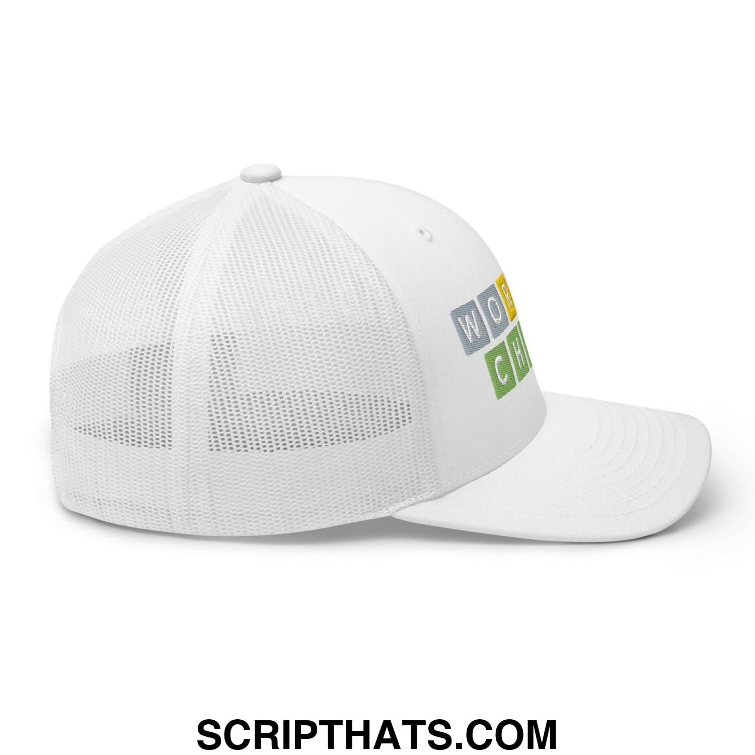 Wordle Champ Retro Trucker Hat White