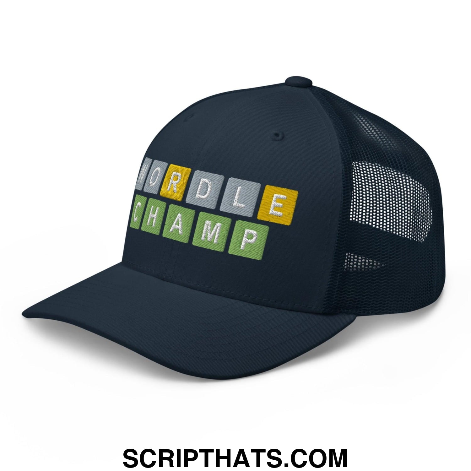 Wordle Champ Retro Trucker Hat Navy
