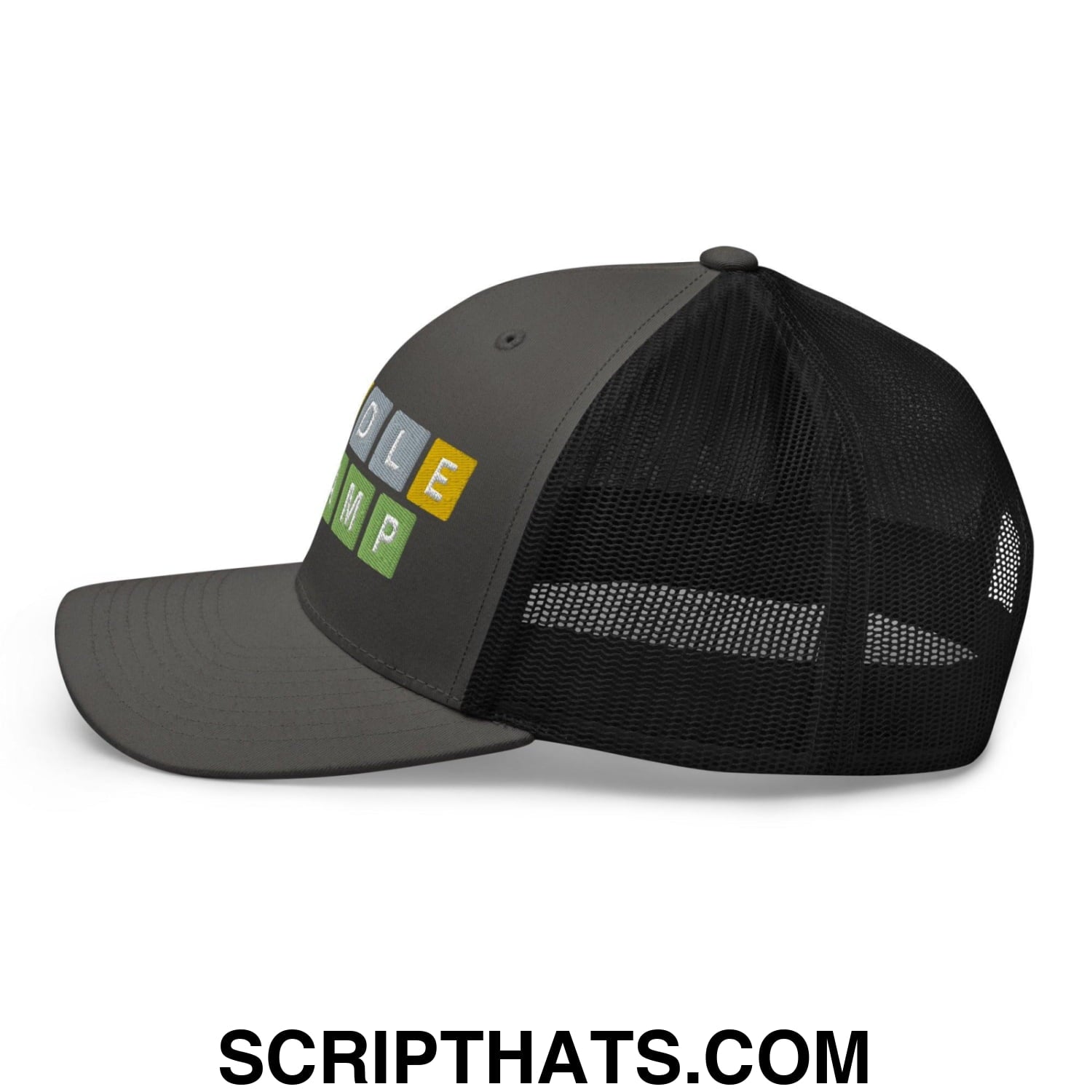 Wordle Champ Retro Trucker Hat Charcoal Black