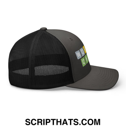 Wordle Champ Retro Trucker Hat Charcoal Black