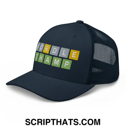Wordle Champ Retro Trucker Hat Navy