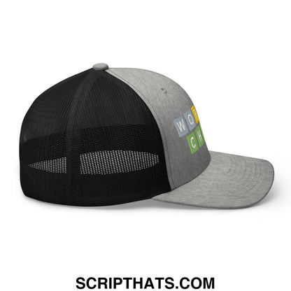 Wordle Champ Retro Trucker Hat Heather Black