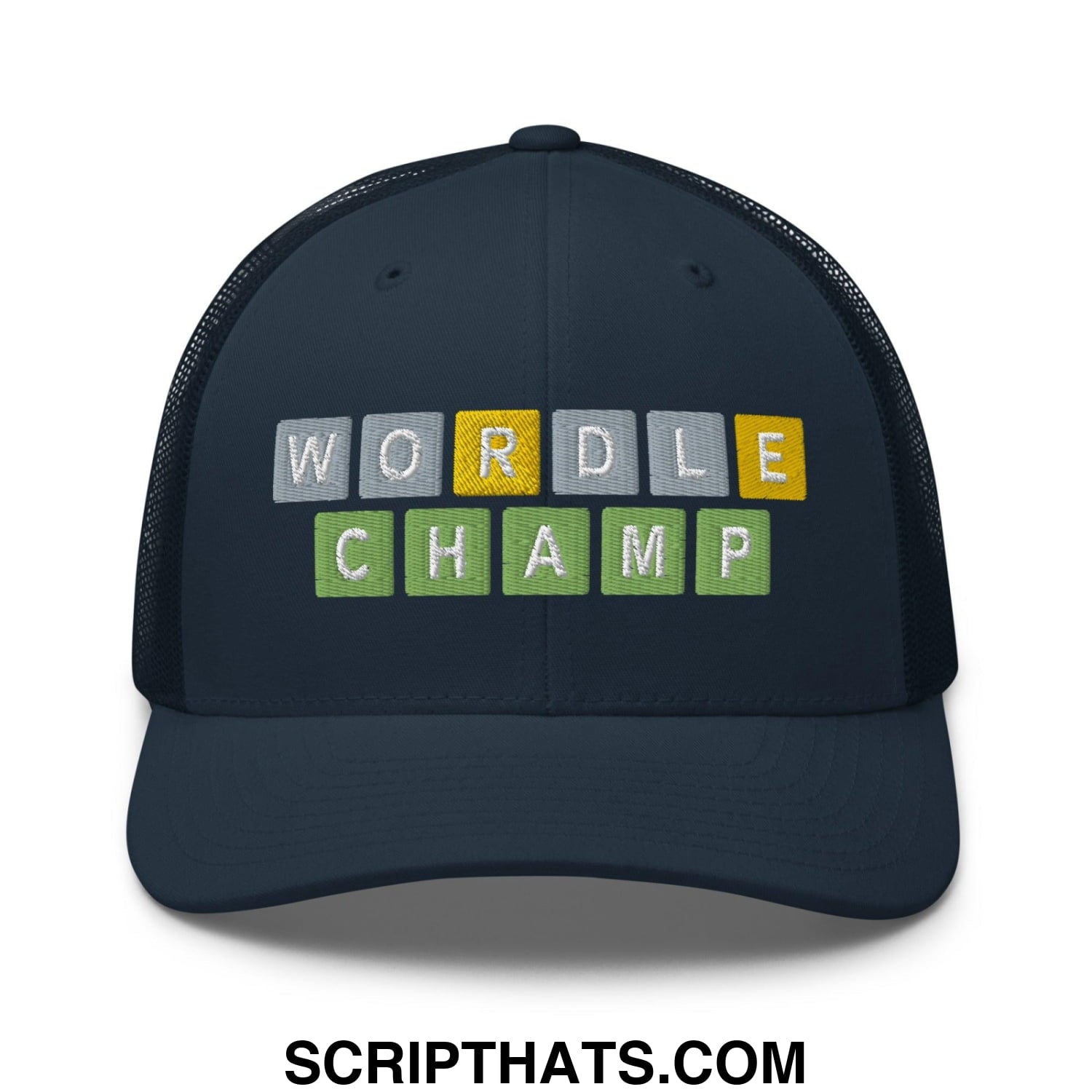 Wordle Champ Retro Trucker Hat Navy