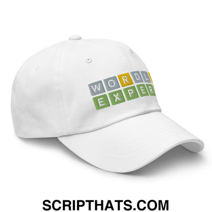 Wordle Expert Dad Hat White