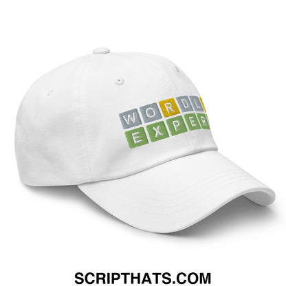 Wordle Expert Dad Hat White
