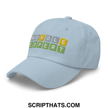 Wordle Expert Dad Hat Light Blue