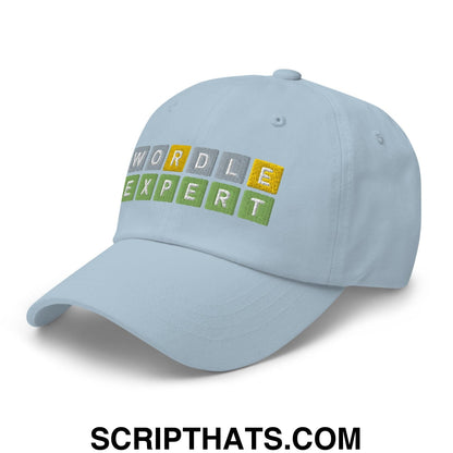 Wordle Expert Dad Hat Light Blue