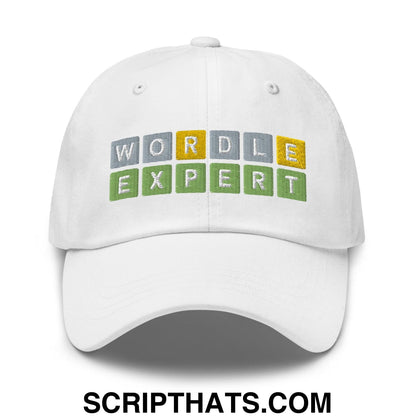 Wordle Expert Dad Hat White
