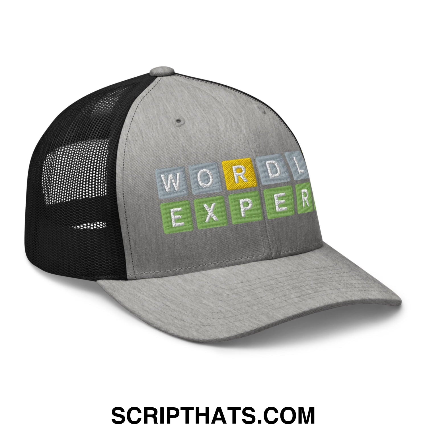 Wordle Expert Retro Trucker Hat Heather Black