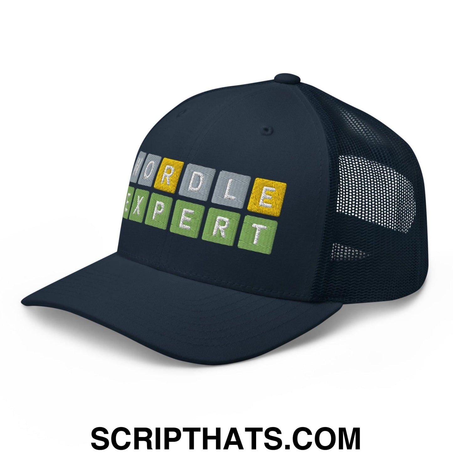 Wordle Expert Retro Trucker Hat Navy