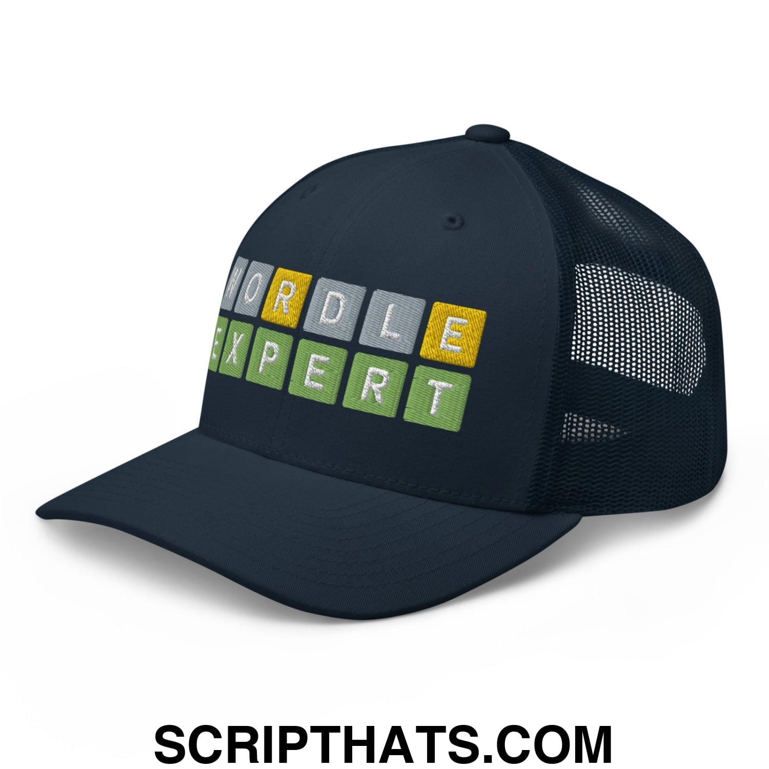 Wordle Expert Retro Trucker Hat Navy