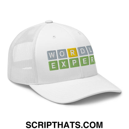 Wordle Expert Retro Trucker Hat White