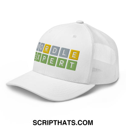 Wordle Expert Retro Trucker Hat White