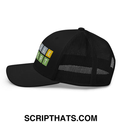 Wordle Expert Retro Trucker Hat Black