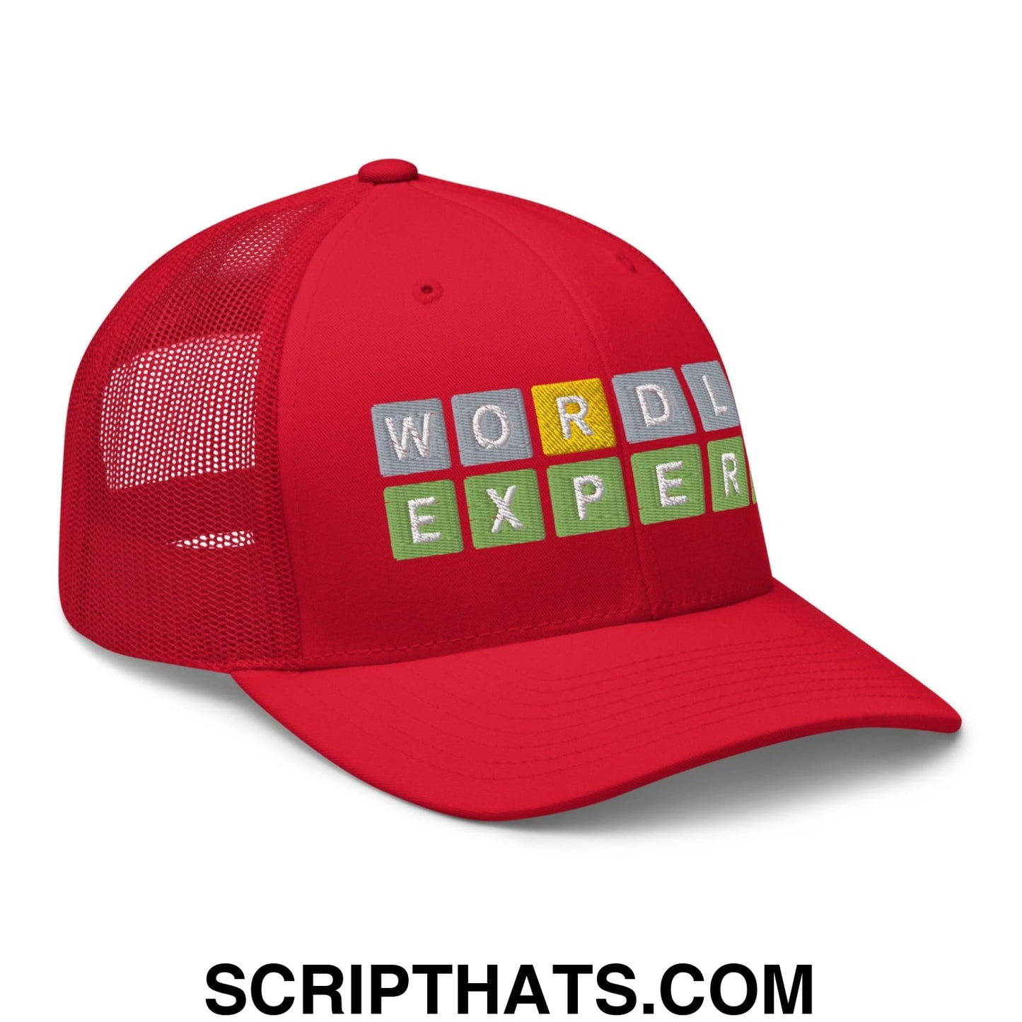 Wordle Expert Retro Trucker Hat Red