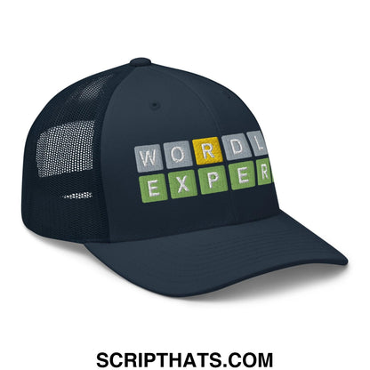 Wordle Expert Retro Trucker Hat Navy