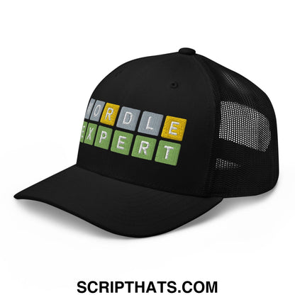 Wordle Expert Retro Trucker Hat Black