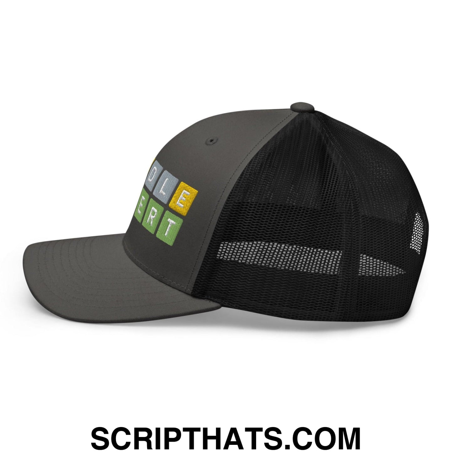Wordle Expert Retro Trucker Hat Charcoal Black