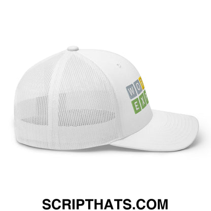 Wordle Expert Retro Trucker Hat White