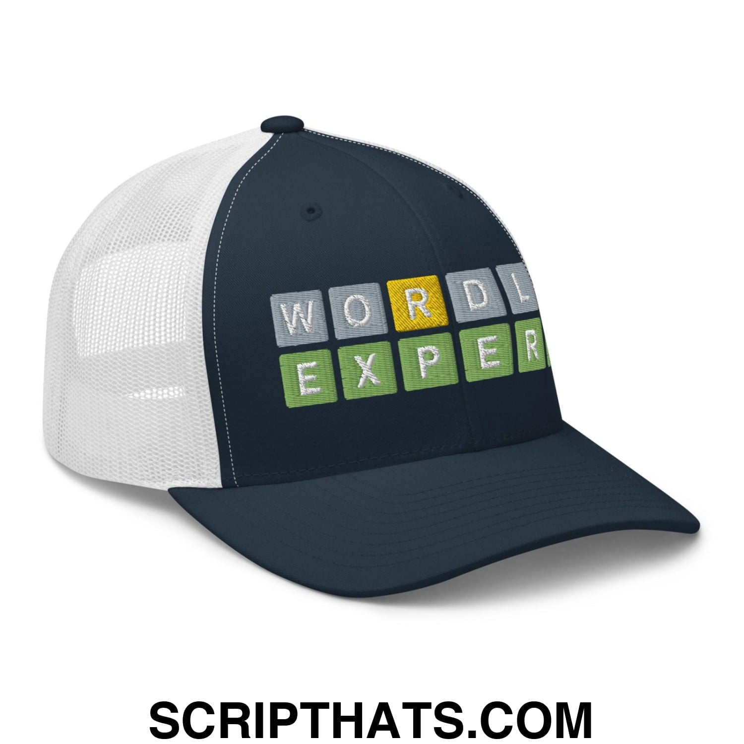 Wordle Expert Retro Trucker Hat Navy White