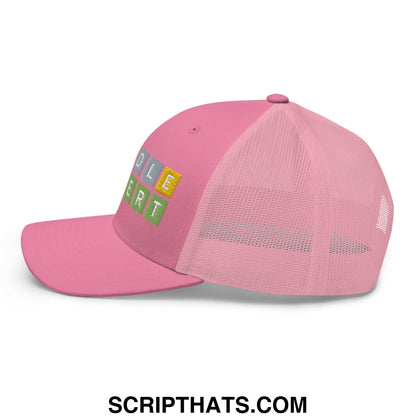 Wordle Expert Retro Trucker Hat Pink