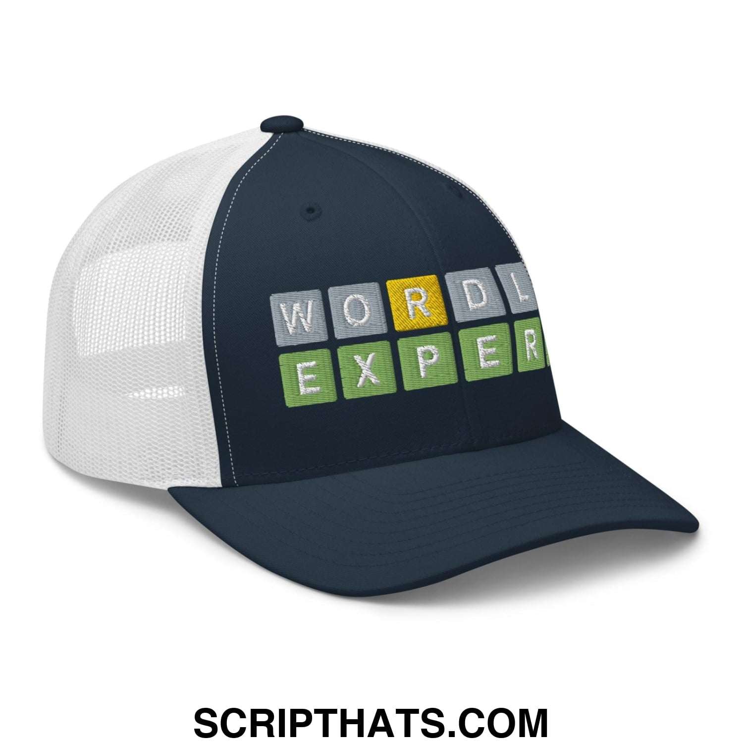 Wordle Expert Retro Trucker Hat Navy White
