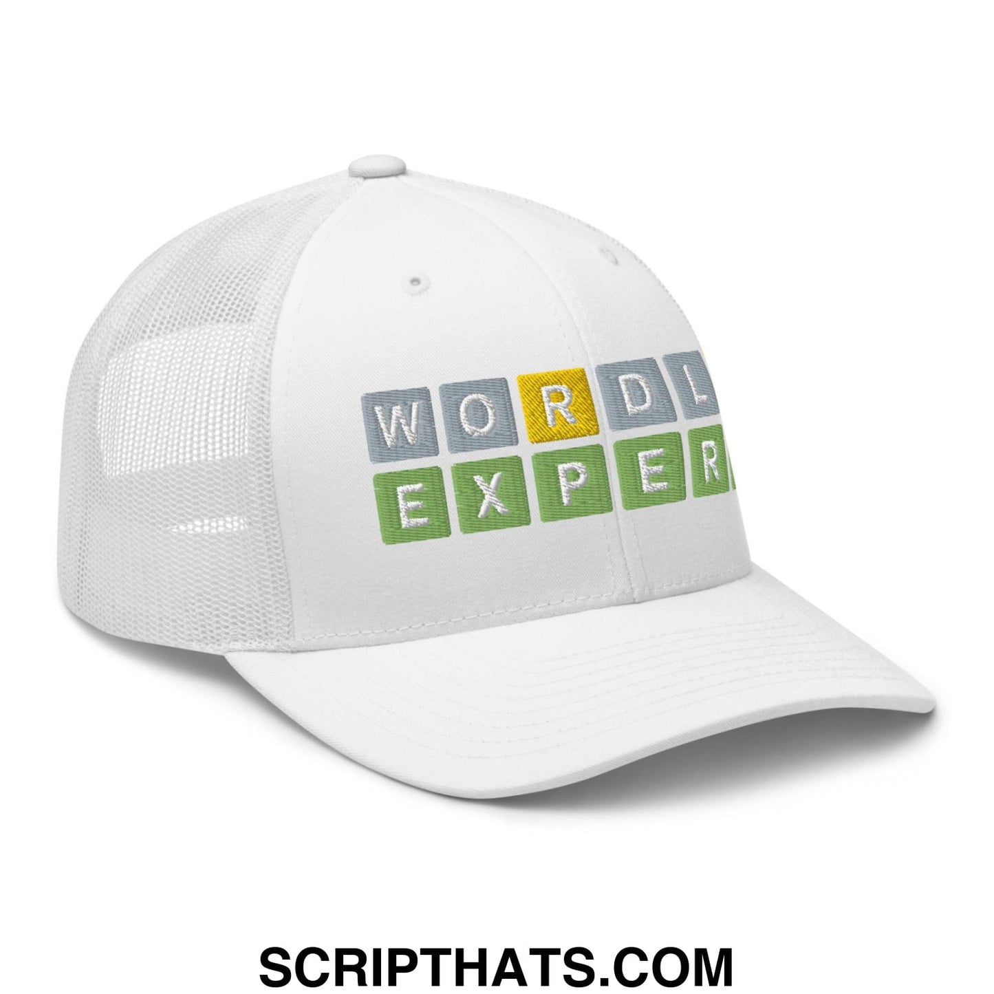 Wordle Expert Retro Trucker Hat White