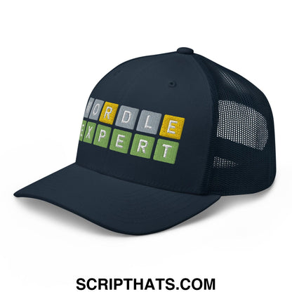 Wordle Expert Retro Trucker Hat Navy
