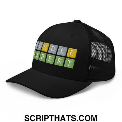 Wordle Expert Retro Trucker Hat Black