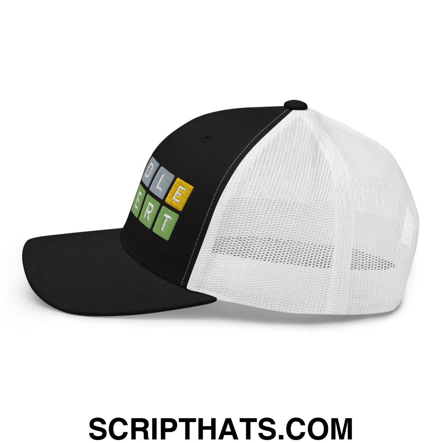 Wordle Expert Retro Trucker Hat Black White