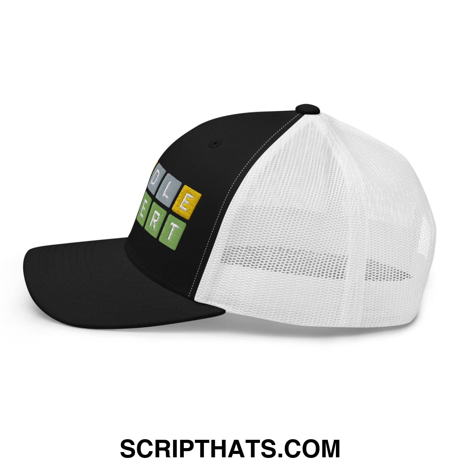 Wordle Expert Retro Trucker Hat Black White
