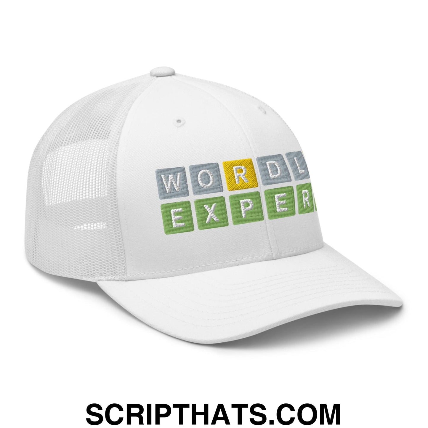 Wordle Expert Retro Trucker Hat White
