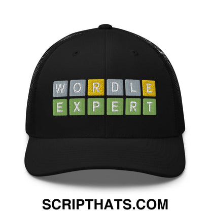 Wordle Expert Retro Trucker Hat Black