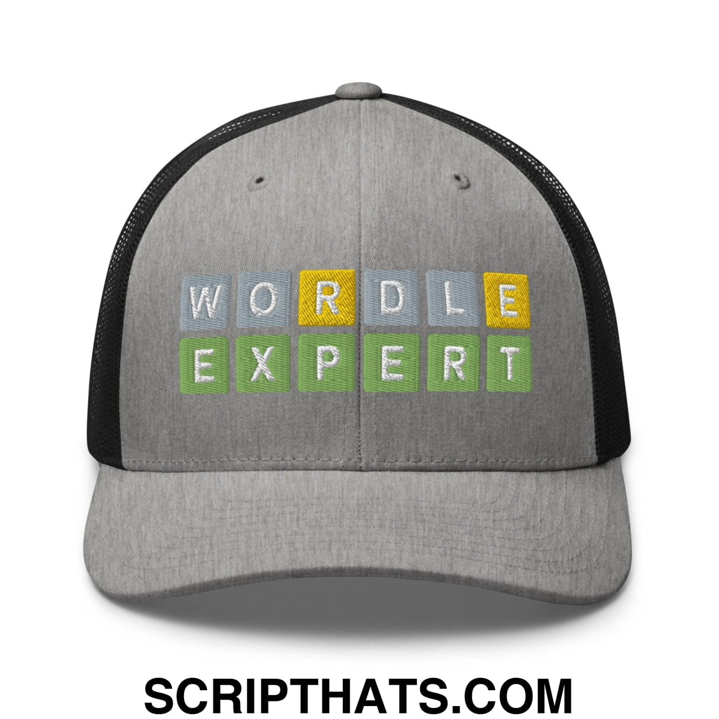 Wordle Expert Retro Trucker Hat Heather Black